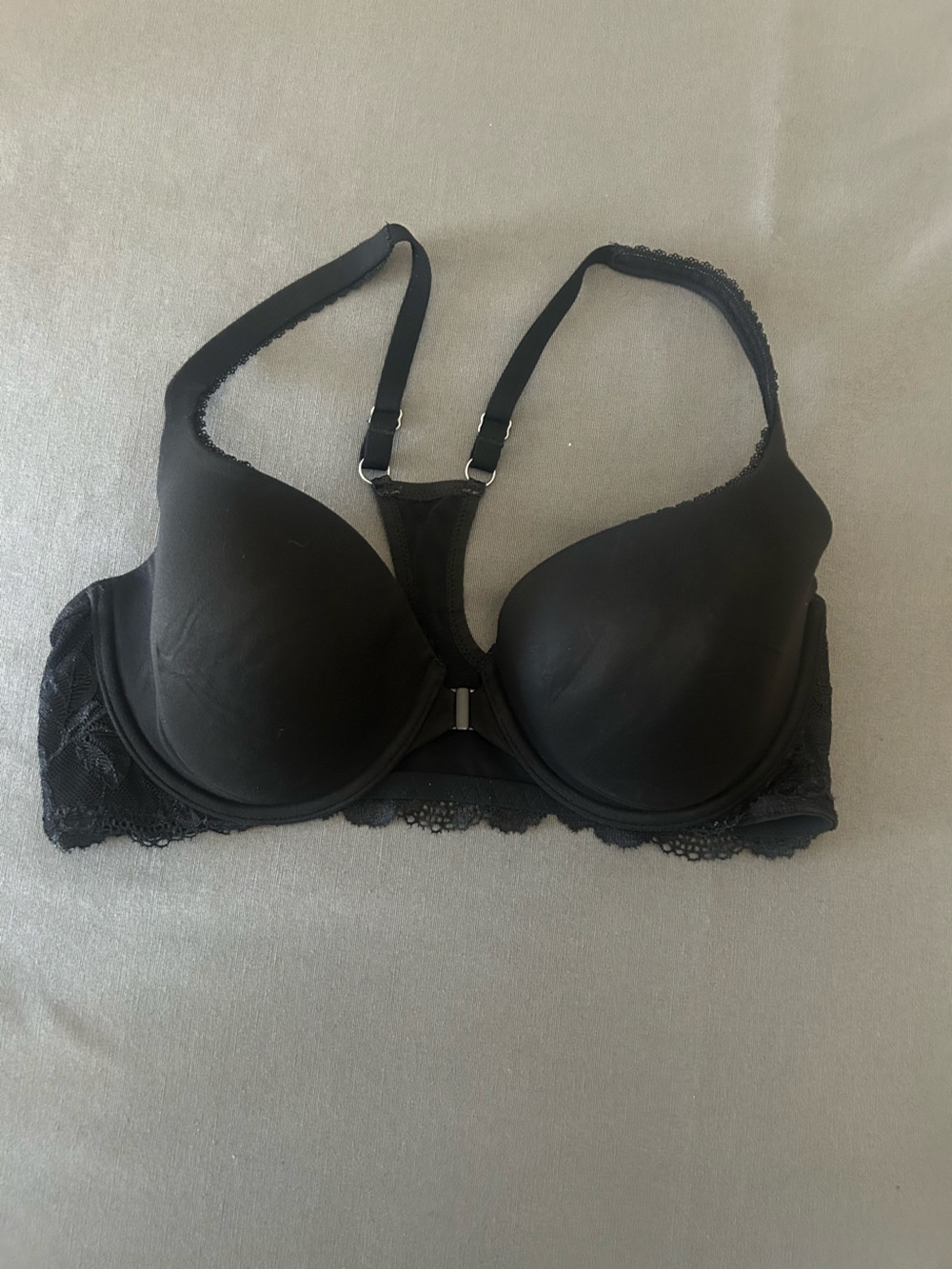 Victoria's Secret Black Lace-Trim Racerback Bra